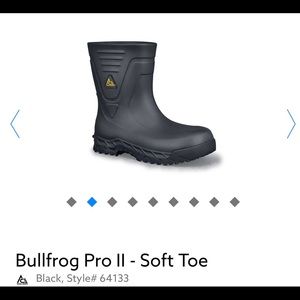 Work boots black above the ankle boot.